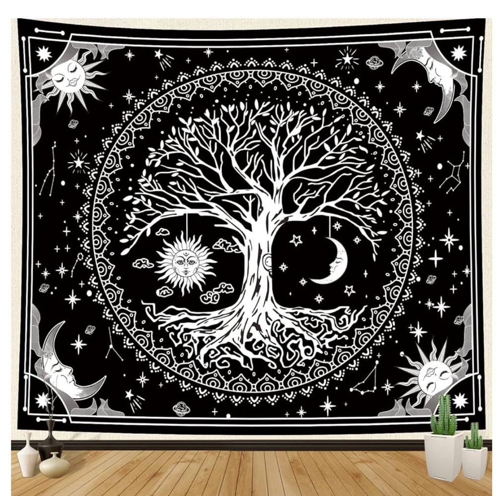 Wall decor/ Wall Hanging, Sun Moon Star Astrology Mystic Decoration